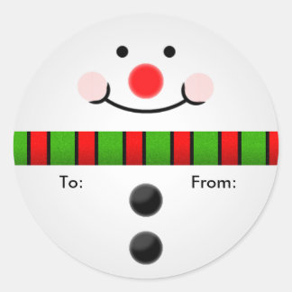 Adesivo Snowman Gift Tag