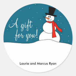 Adesivo Snowman Gift Tags