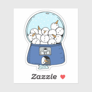 Adesivo Snowman Gumball Machine Laptop Sticker