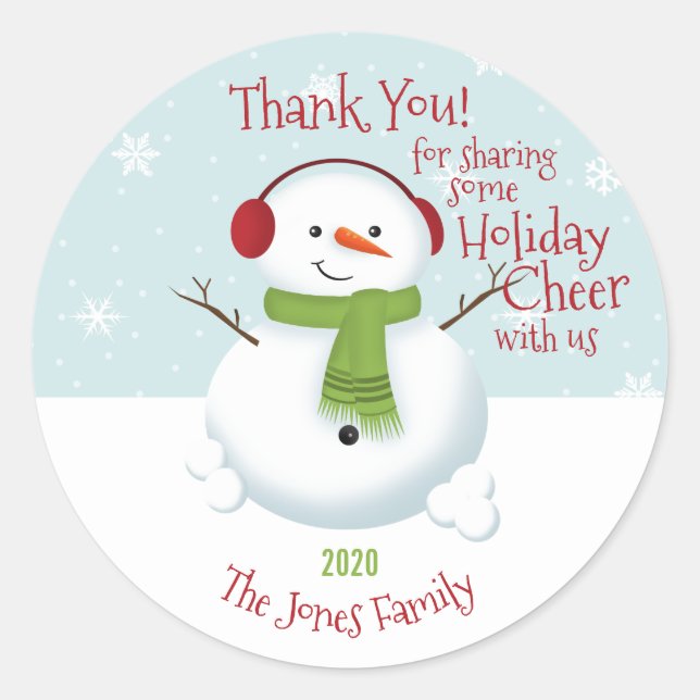 Adesivo Snowman Holiday Cheer (Frente)