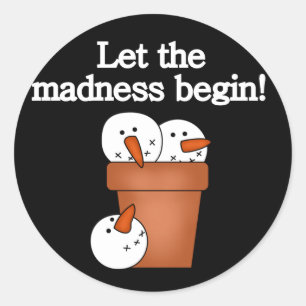 Adesivo Snowman Holiday Madness T-shirts e presentes