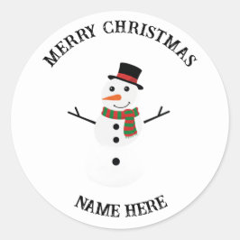 Adesivo Snowman Holiday Sticker | Custom Christmas Gift