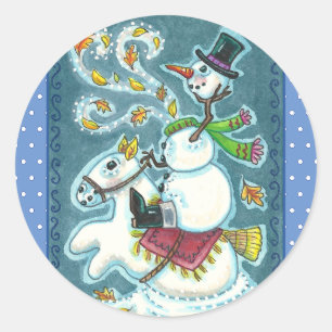 ADESIVO SNOWMAN HORSÊMICO SEM CABEÇA, XMAS HALLOWEEN HUMOR