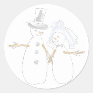 Adesivo Snowman Love Casal Holiday Design Seals