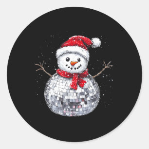 Adesivo Snowman Natal Retro Santa Hat Disco Ball Match