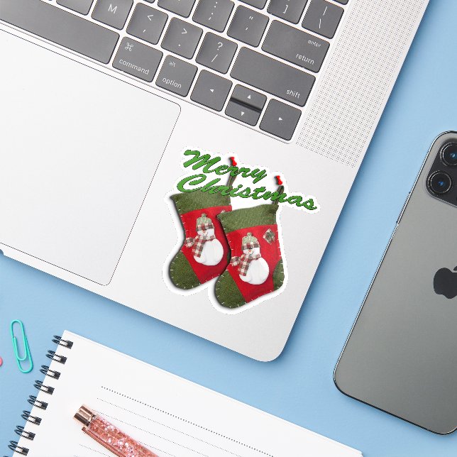 Adesivo Snowman No Natal, Fazendo Corte Personalizado (Notebook com iPhone)