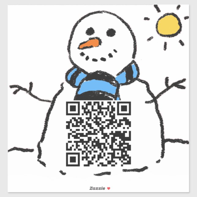 Adesivo Snowman QR Code Sticker (Folha)