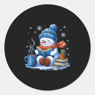 Adesivo Snowman Reading Book Amadurece O Videário de Natal