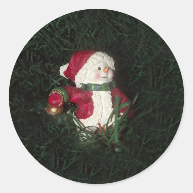 Adesivo Snowman Round Stickers (Frente)