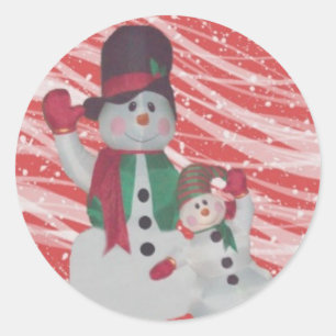 Adesivo Snowman Round Stickers