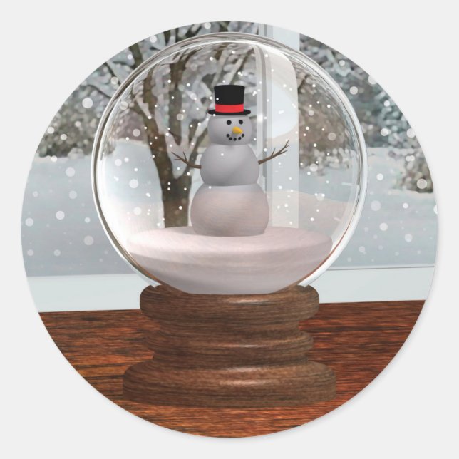 Adesivo Snowman Snow Globe (Frente)