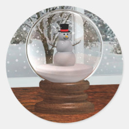Adesivo Snowman Snow Globe