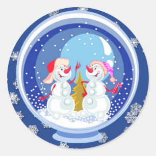 Adesivo Snowman Snowglobe Stickers