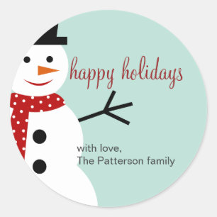 Adesivo Snowman Snowman Holiday Favor Stickers