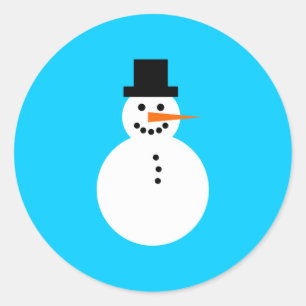Adesivo Snowman sorridente no Natal Azul do Céu