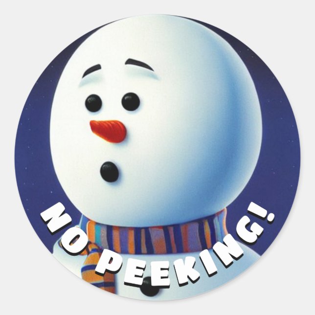 Adesivo Snowman Surpreendido (Frente)