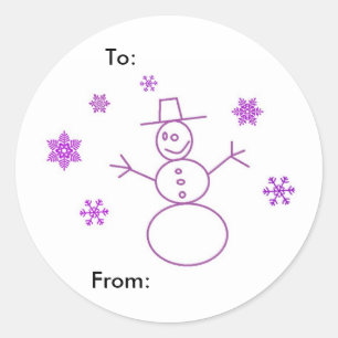 Adesivo Snowman Tags