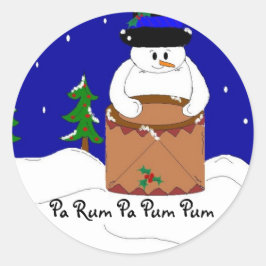 Adesivo Snowman Tocando Tambores