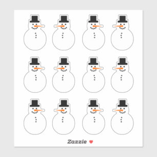 Adesivo Snowman (variedade) Festa de Natal de inverno