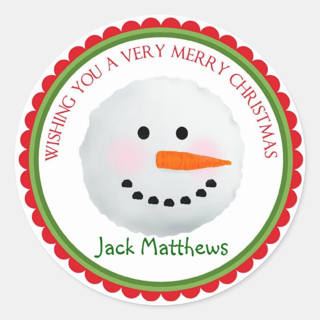 Adesivo Snowman Vedantes de Natal (Frente)
