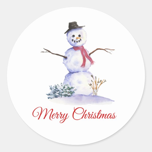 Adesivo Snowman Winter Christmas Sticker (Frente)
