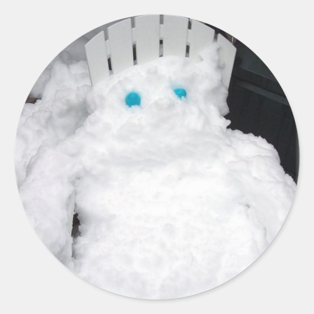 Adesivo Snowman Winter Snow Melting (Frente)