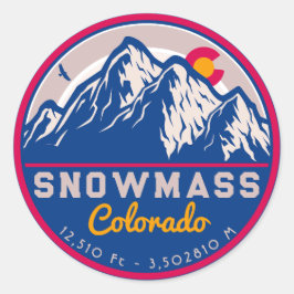 Adesivo Snowmass Colorado Aspen montanhas rochosas Esquian
