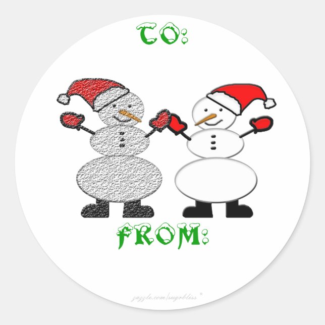 Adesivo Snowmen Sticker Tag (Frente)