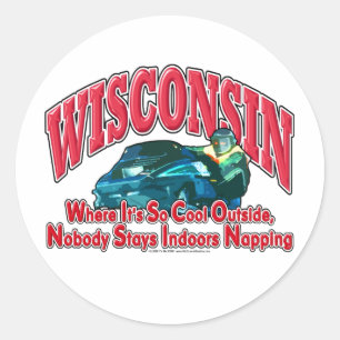 Adesivo Snowmobile de Wisconsin
