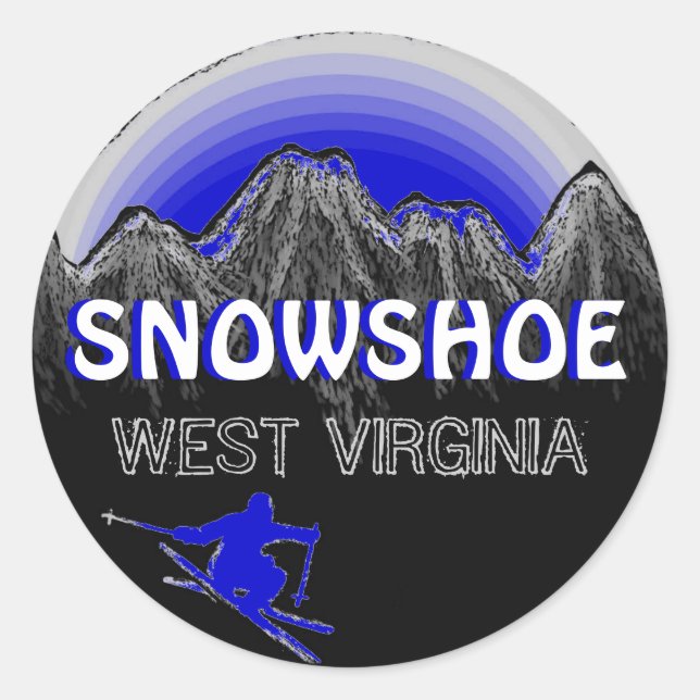 Adesivo Snowshoe West Virginia Blue ski stickers (Frente)