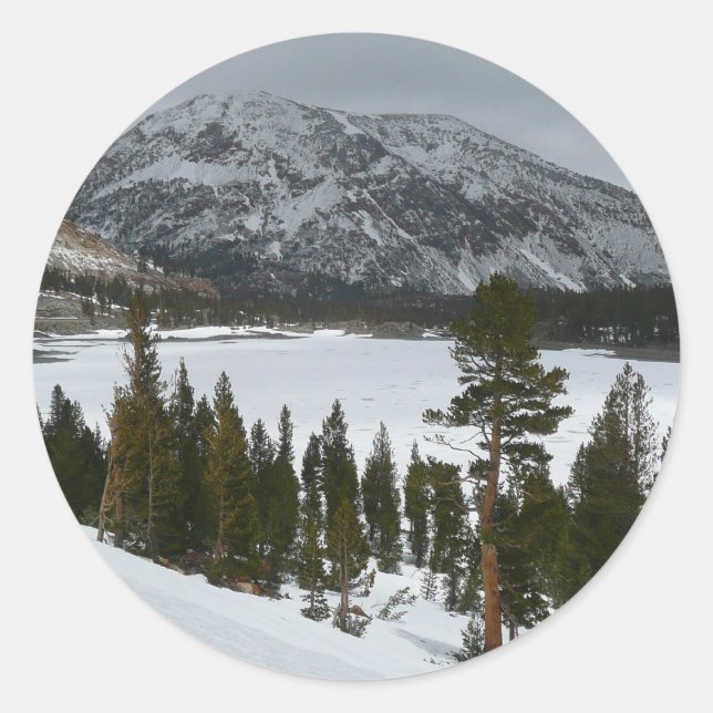 Adesivo Snowy Ellery Lake California - Paisagem de inverno (Frente)