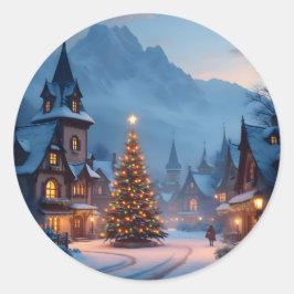 Adesivo Snowy Eve In The Square - 