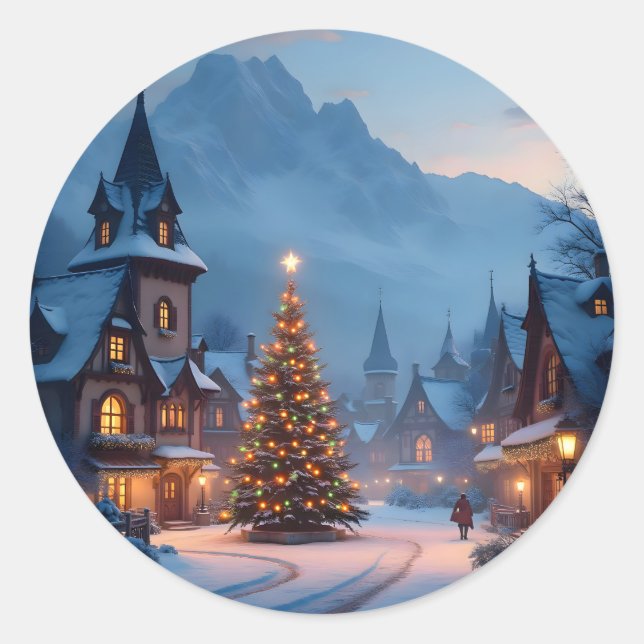 Adesivo Snowy Eve In The Square -  (Frente)