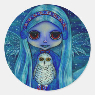 Adesivo Snowy Owl Fairy Sticker