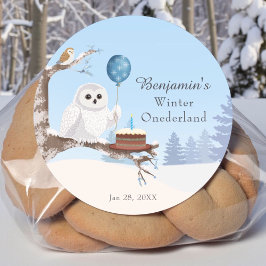 Adesivo Snowy Owl Winter Onederland Birthday 