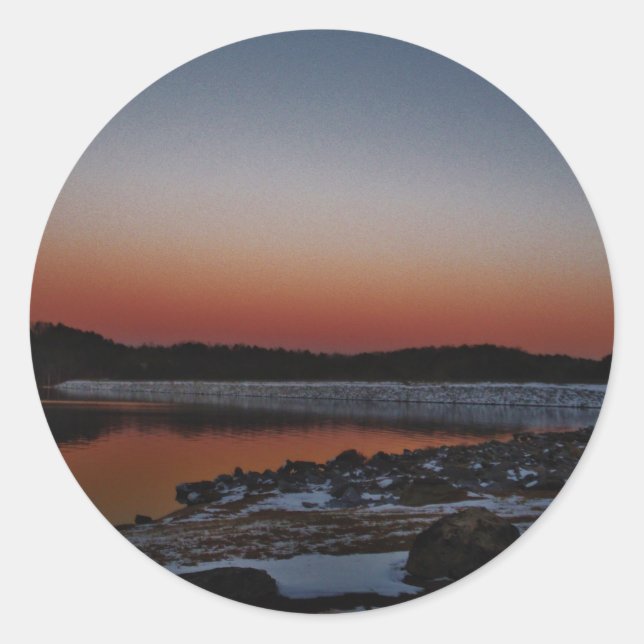 Adesivo Snowy Sunset no lago Arrohead (Frente)