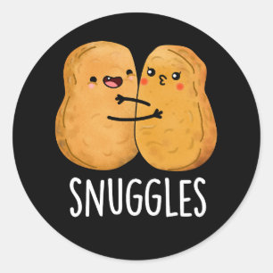 Adesivo Snuggets Engraçado Casal Nugget Pun Dark BG