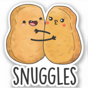 Adesivo Snuggets Engraçados Casal Nugget