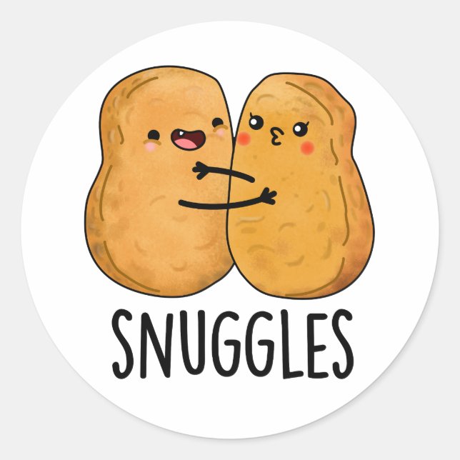 Adesivo Snuggets Engraçados Casal Nugget (Frente)
