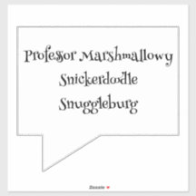 SnuggleNames: Apelido personalizado vinil Sticker