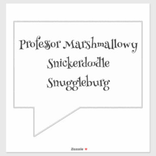 Adesivo SnuggleNames: Apelido personalizado vinil Sticker