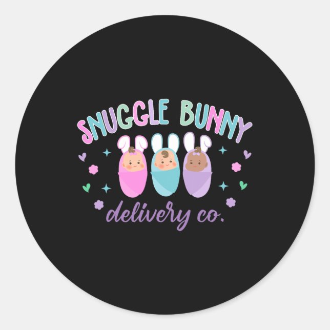 Adesivo Snuggny Bunny Delivery Co Mãe Felz pascoa (Frente)