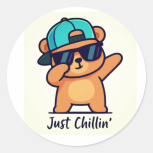 Adesivo Só a chillhar - Urso Legal