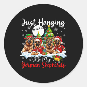 Adesivo Só Andando Com Meus German shepherd Xmas Três S