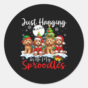 Adesivo Só Andando Com Meus Sproodles Xmas Três Papais noe
