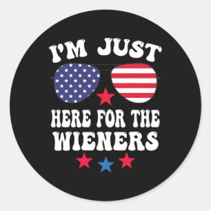 Adesivo Só Aqui Para O Wiener Arranja A Bandeira Americana