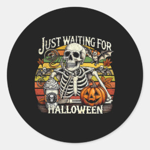 Adesivo Só Esperando Pelo Esqueleto De Halloween Este É O