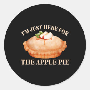 Adesivo Só estou aqui para a Comida Engraçada da Apple Pie
