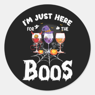 Adesivo Só estou aqui para o Boos Wine Gles Halloween Dri