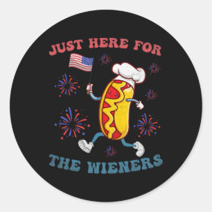 Adesivo Só estou aqui para os Wieners Engraçados 4 de julh